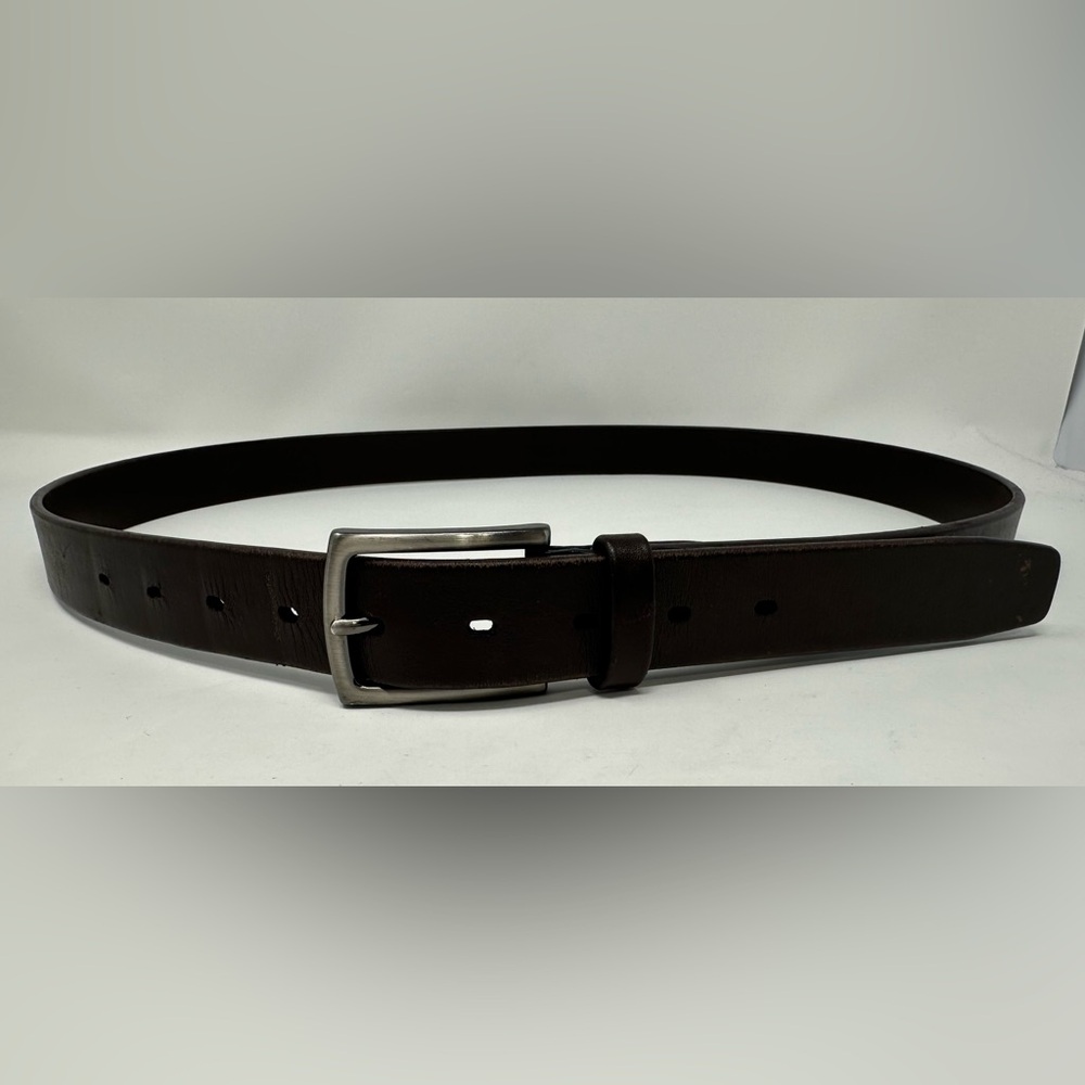Perry Ellis Brown Full Grain Cowhide Dress Belt Men's Size 44/110‎ Casual